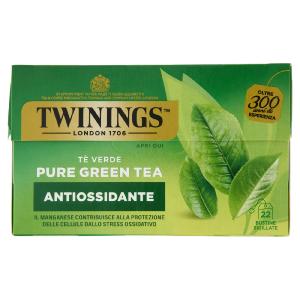 Twinings Pure Green Tea Tè Verde Antiossidante 22 filtri The 44 g
