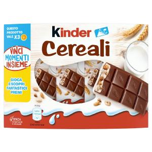 Kinder Cereali Tavolette di Cioccolato con ripieno al Latte e ai 5 Cereali 9 pezzi 211 g