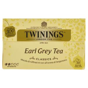 Twinings Earl Grey Tè Nero al sapore di Bergamotto 22 filtri The 44 g