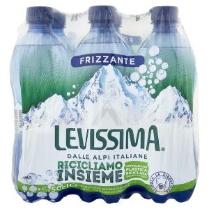 LEVISSIMA, Acqua Frizzante, 100% RPET, 6 x 50 cl